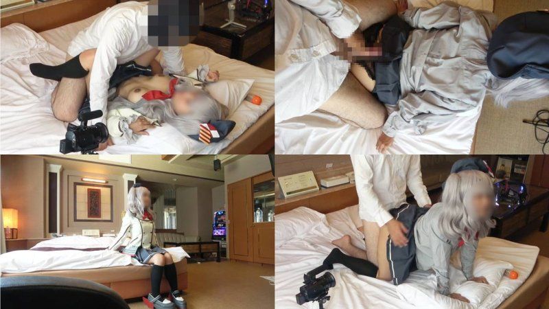 【個人拍攝】與F罩杯美巨乳艦B鹿島Cosplayer穿著運營官方服裝在Love Hotel拍攝會後無套SEX