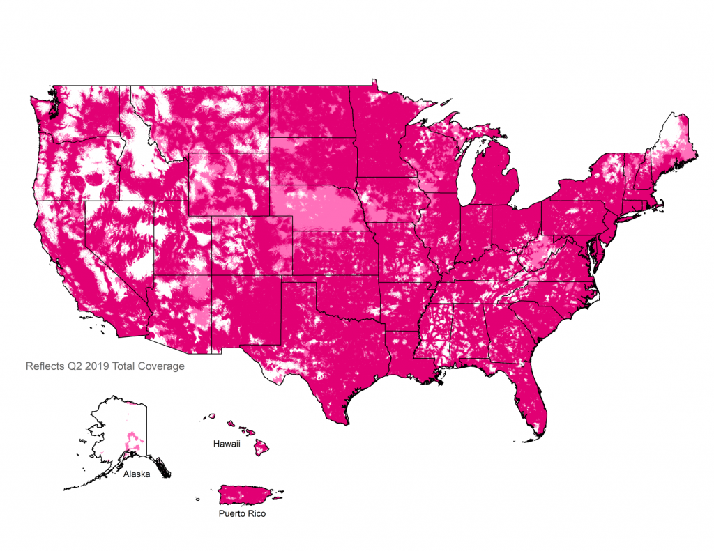   Mapa de cobertura de T-mobile