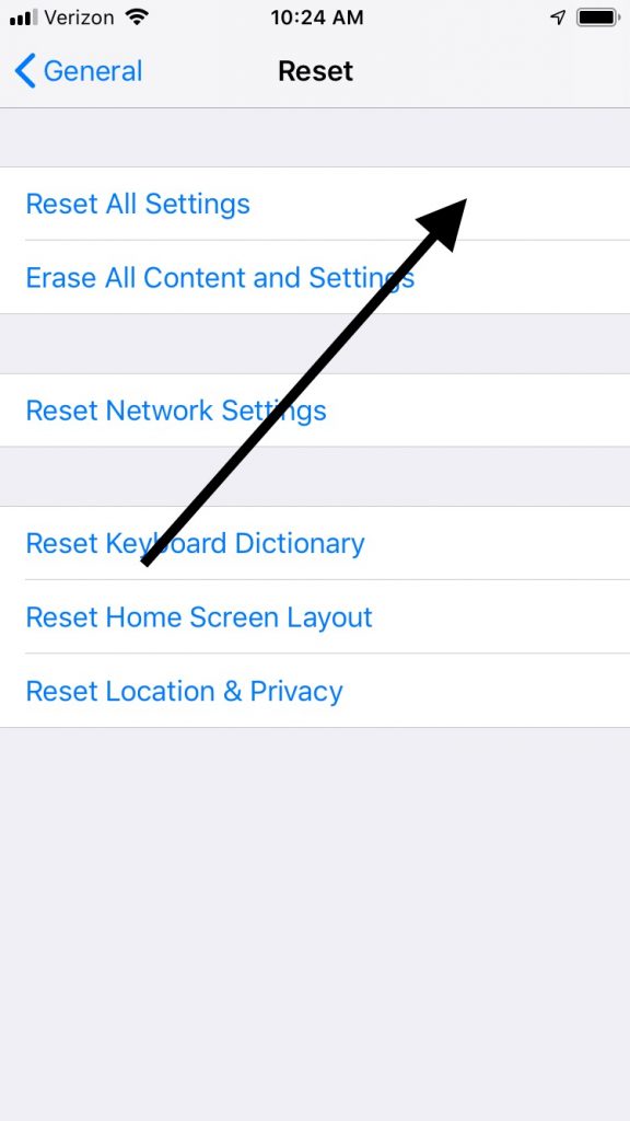 Restablecer la configuración si el iPhone sigue reiniciando