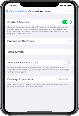   acceso guiado a iPhone