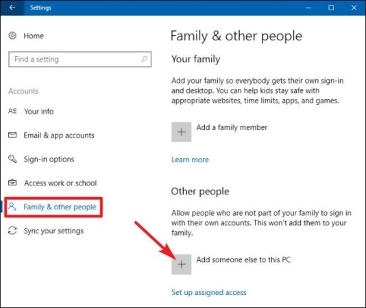 Agregue a alguien más a esta PC