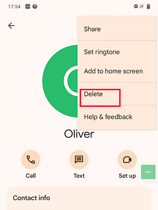 Eliminar contactos Android