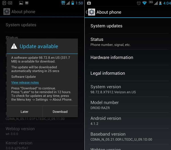 Actualizar el sistema operativo Android