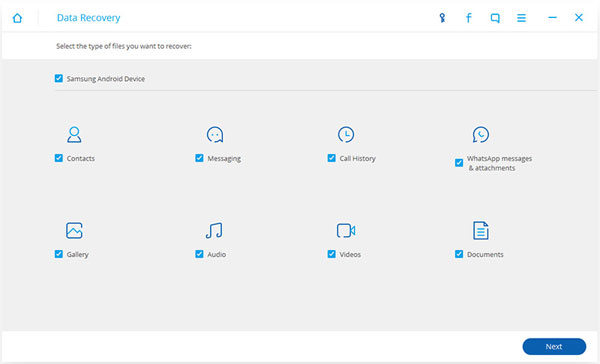 Aplicación de recuperación de video de Android como Drfone Data Recovery