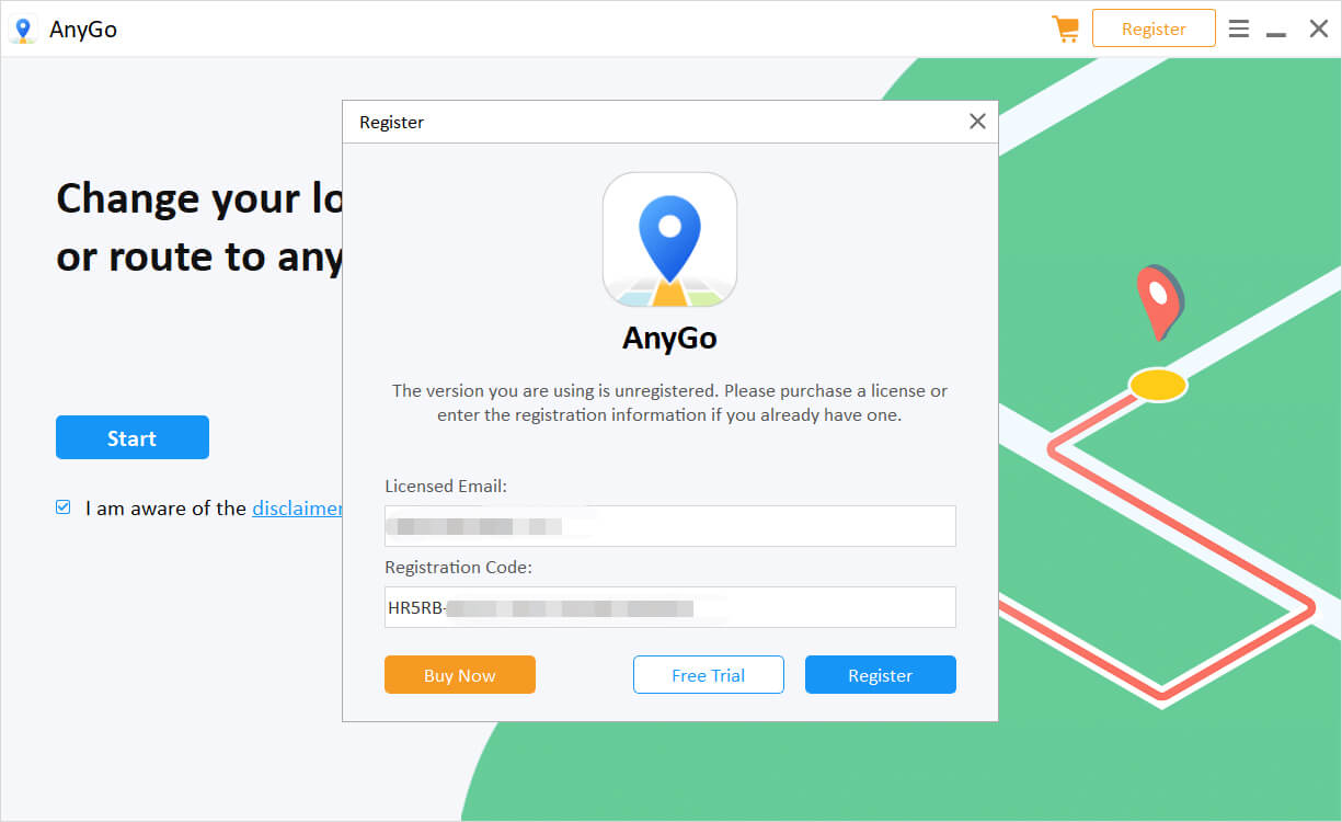 Registre la versión de Windows de Itooltab Anygo 2