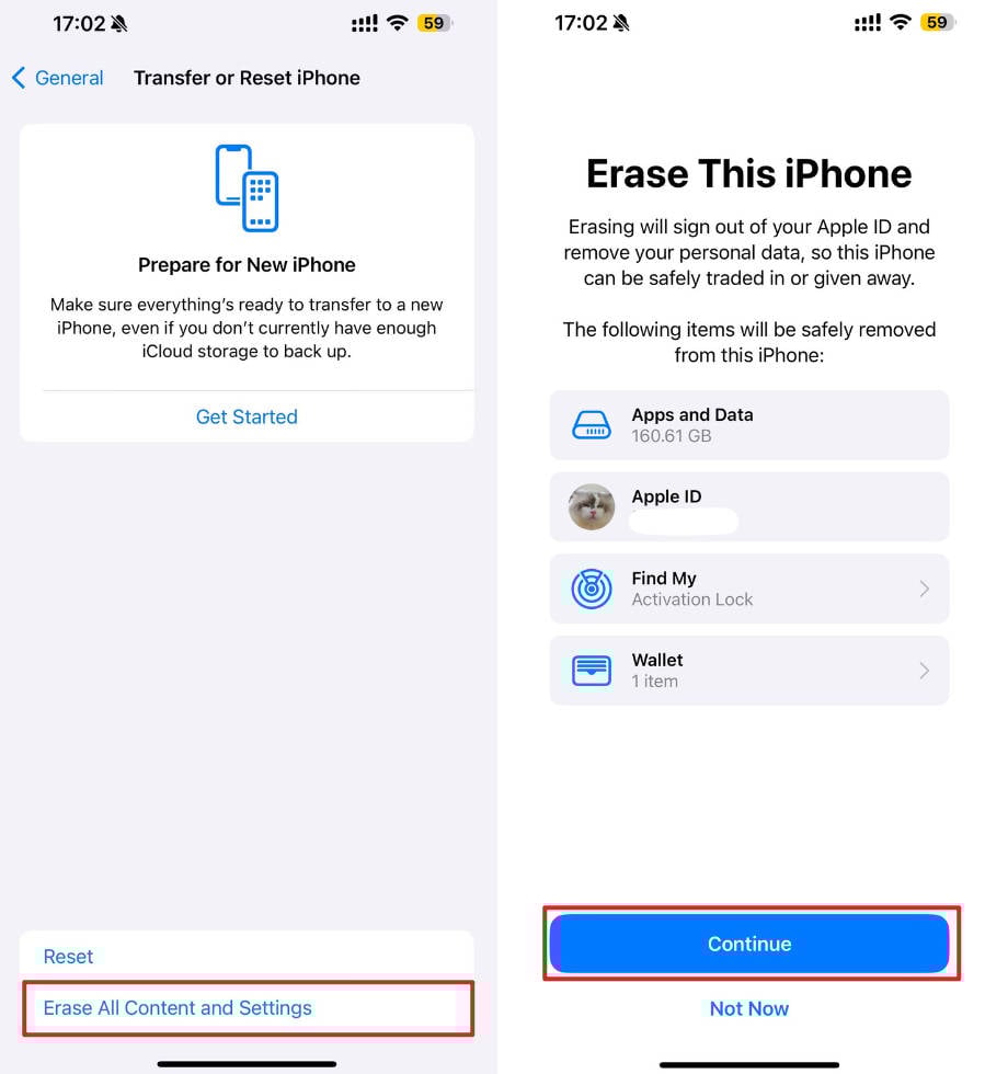 Eliminar todos los datos de su iPhone