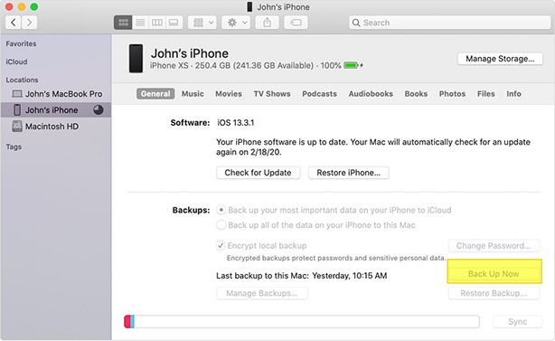 Realice una copia de seguridad del iPad a través de iTunes y Finder
