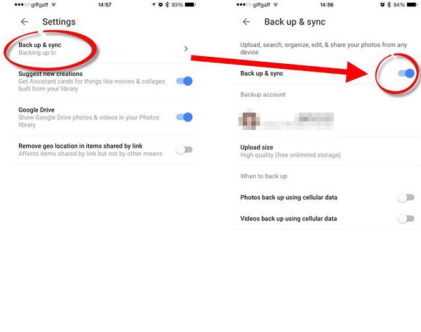 Cómo transferir de Android a iPhone 11 con Google Photos