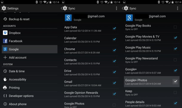Copia de seguridad de Android con Google
