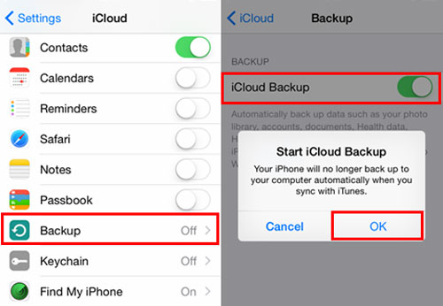 Use iCloud para hacer una copia de seguridad del iPhone 8