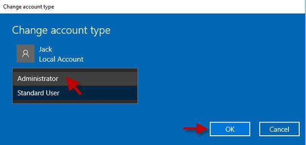 Crear cuenta de administración local en Windows 10