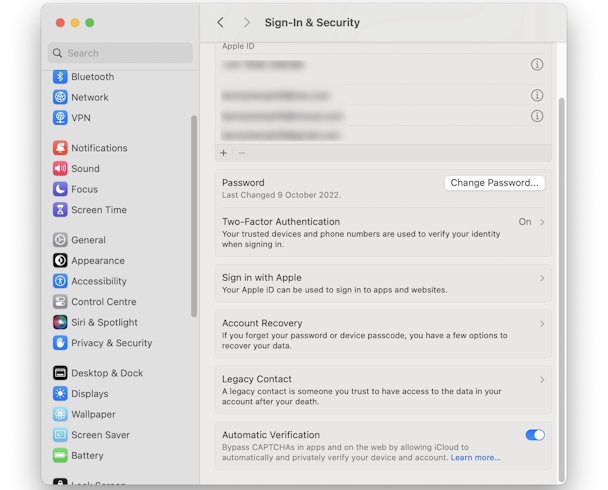 Restablecer la contraseña de ID de Apple en Mac para solucionar esta ID de Apple no está activa