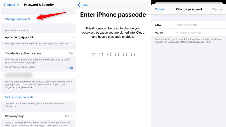 Restablecer la contraseña de ID de Apple para solucionar esta ID de Apple no está activa