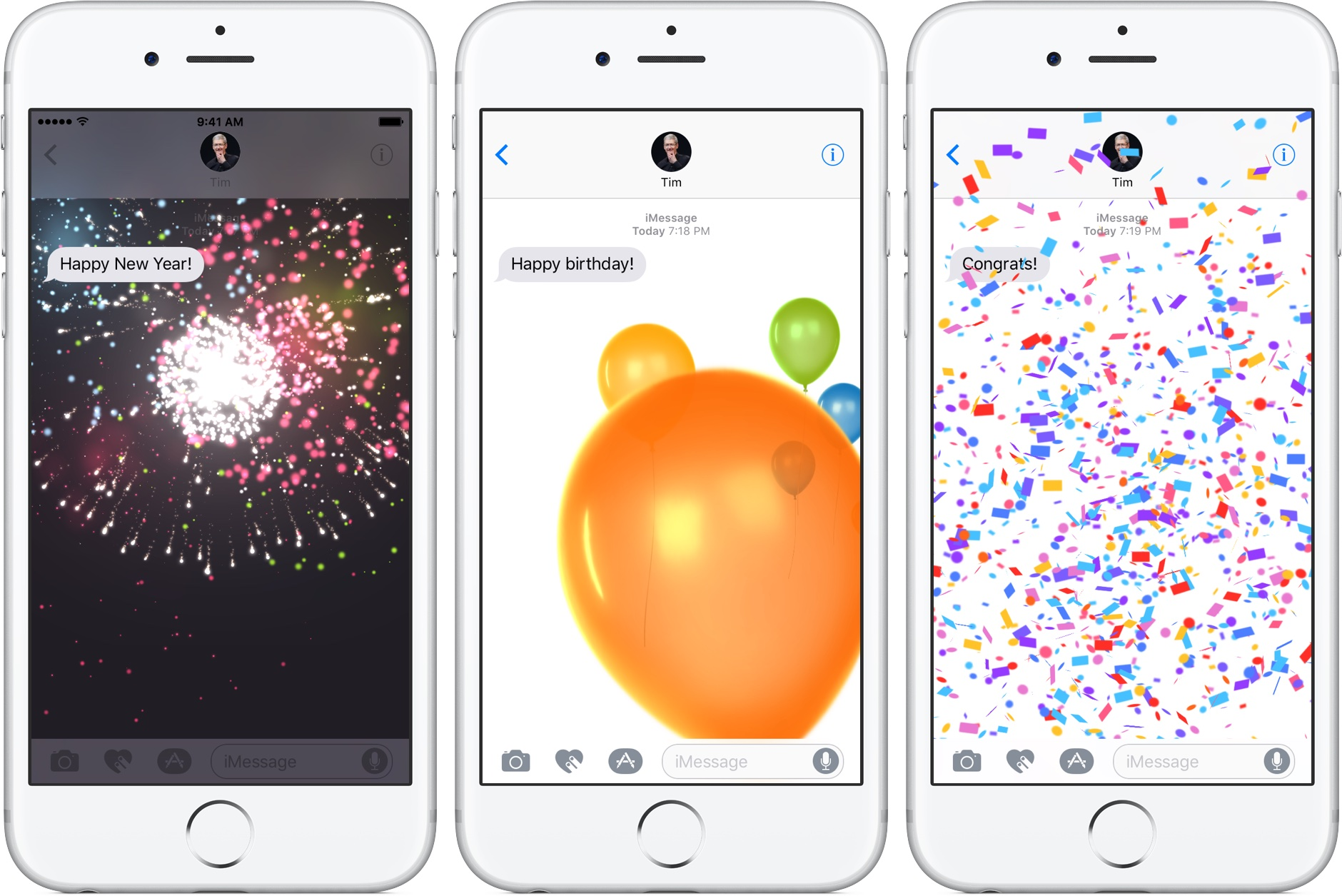 Cambiar los efectos de la pantalla de iMessage en el iPhone