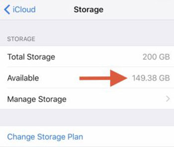 Arreglar el calendario de iOS no sincronizar al verificar el almacenamiento de iCloud