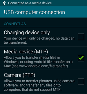 Habilitar el modo de transferencia de archivos para arreglar la transferencia de archivos de Android Mac no funciona