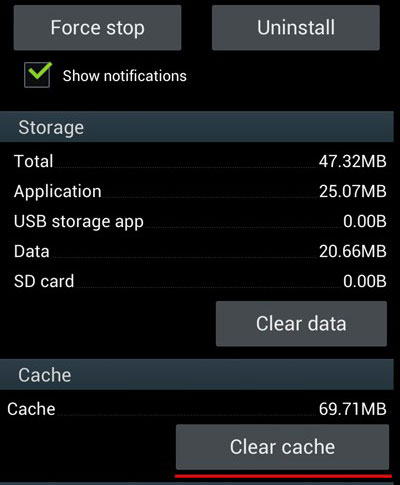 Cache de almacenamiento externo limpio