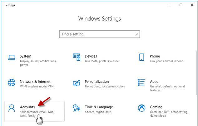 Crea una cuenta local en Windows 10