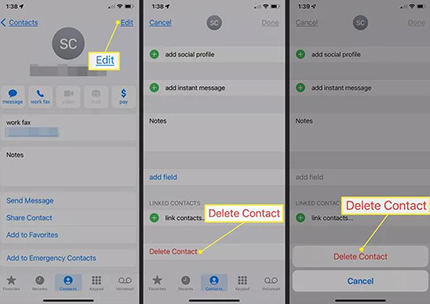 Eliminar contactos iPhone