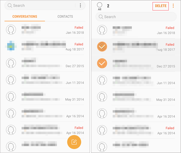 Eliminar mensajes de texto en Android