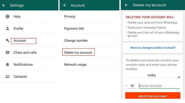 Eliminar la cuenta de WhatsApp en iPhone