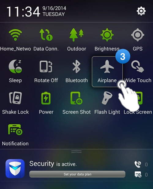 Desactivar el modo de avión en Android