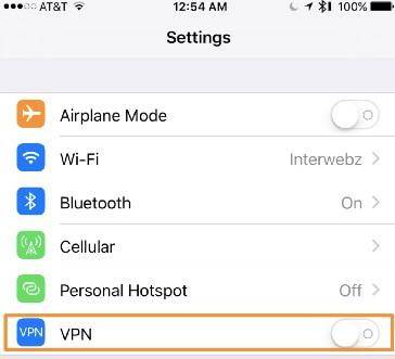 deshabilitar VPN