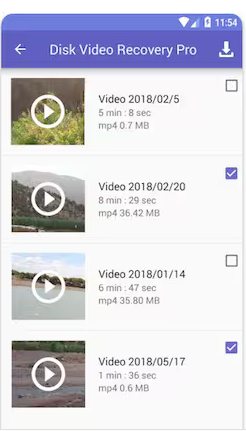 Recuperación de video de Android gratuita como Disk Video Recovery Pro