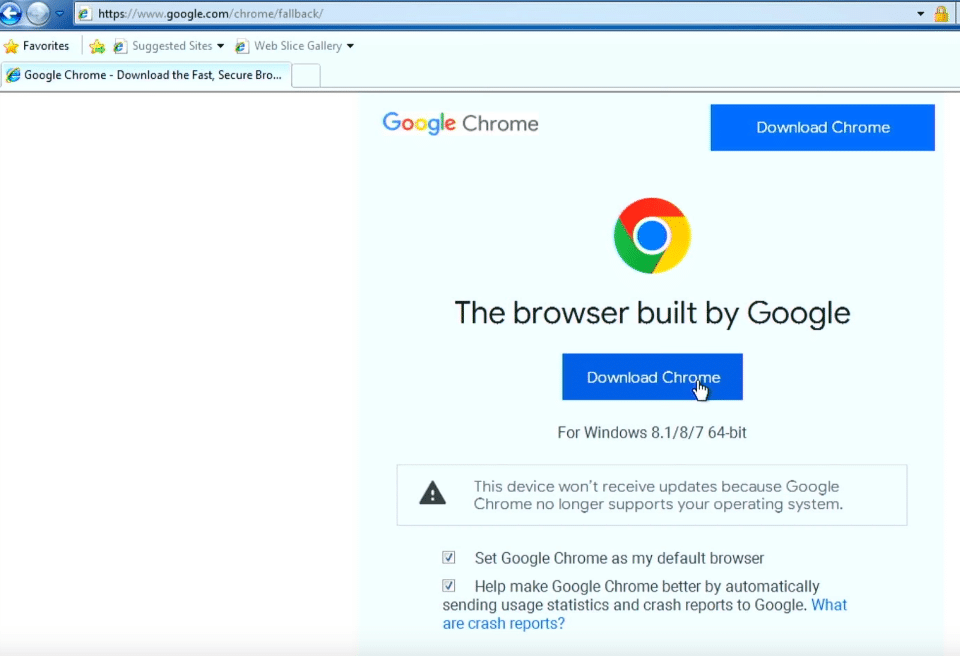 Descargar Chrome Browser para Windows 7