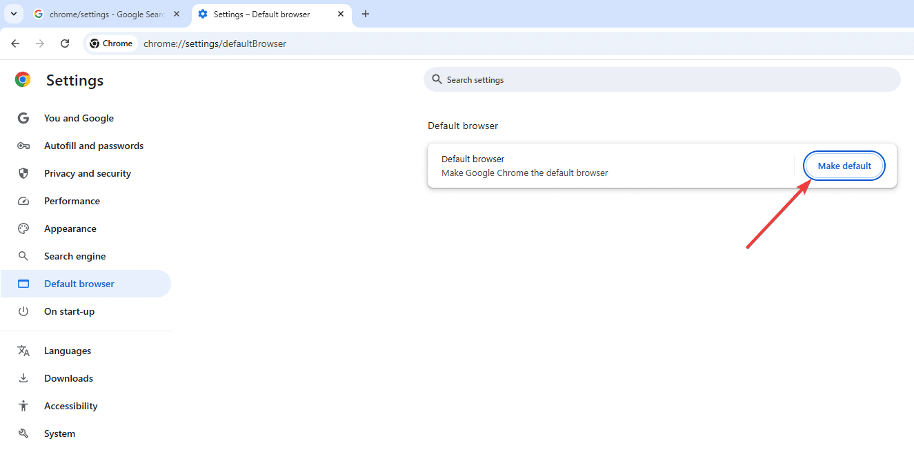 Establezca Chrome como navegador predeterminado en Windows 7