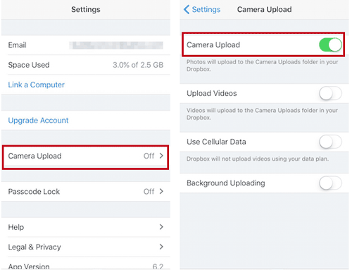 Cómo compartir videos de iPhone a Android por Dropbox