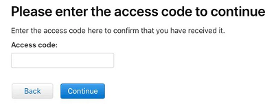 Ingrese el código de acceso para eliminar por completo la cuenta de Apple