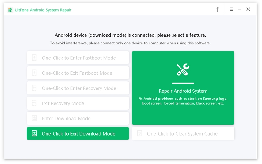 Modo de descarga de Android de salida