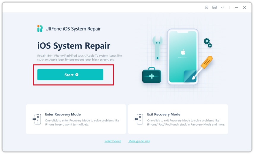 Arreglar el iPhone 13 que no se conecta a WiFi utilizando la reparación del sistema ultfone iOS