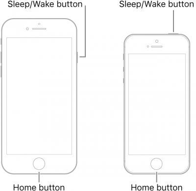 Forzar reiniciar iPhone 6s para arreglar iPhone atascado en la pantalla de restauración