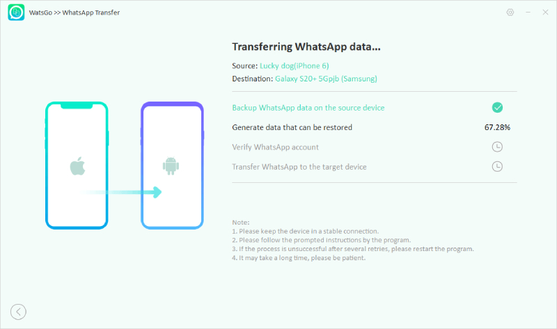 Guía de Watsgo - Generar una copia de seguridad de Whatsapp