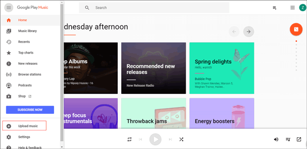 Transfiera música de iPhone a Samsung a través de Google Play Music