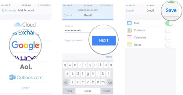 Transferir notas y Canlander de Android a iPhone 11 con la cuenta de Google