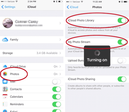 Cómo subir imágenes de iPhone a la computadora HP a través de iCloud