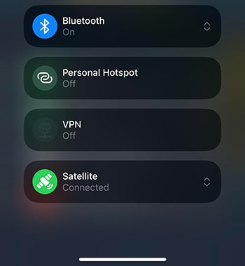 Satélite del centro de control iOS 18