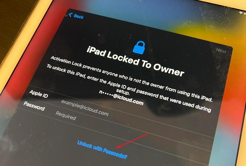 Bypass iPad bloqueado al propietario con contraseña
