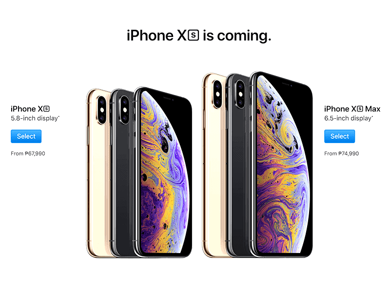 Price de iPhone XS y iPhone XR