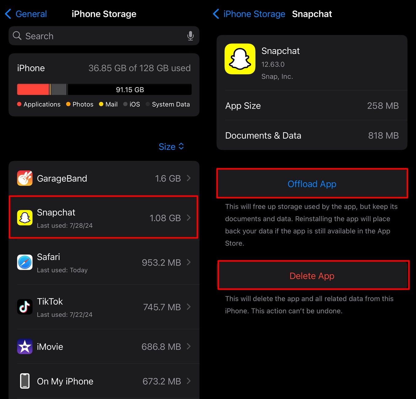 eliminar u descargar la aplicación