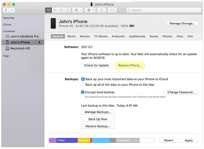 Aplicaciones de iPhone que se bloquea a través de Restaurar con iTunes