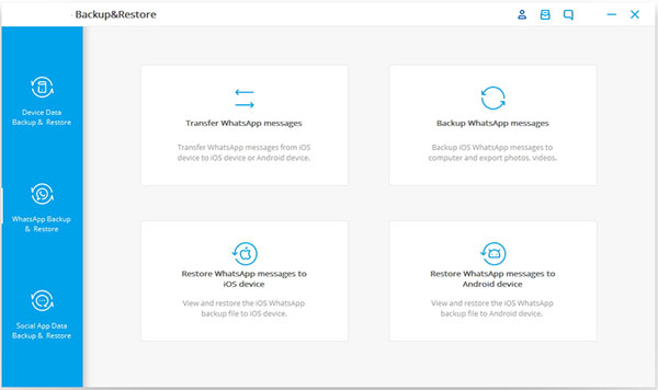 Software de copia de seguridad de iPhone WhatsApp
