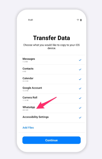 mudarse a iOS whatsapp