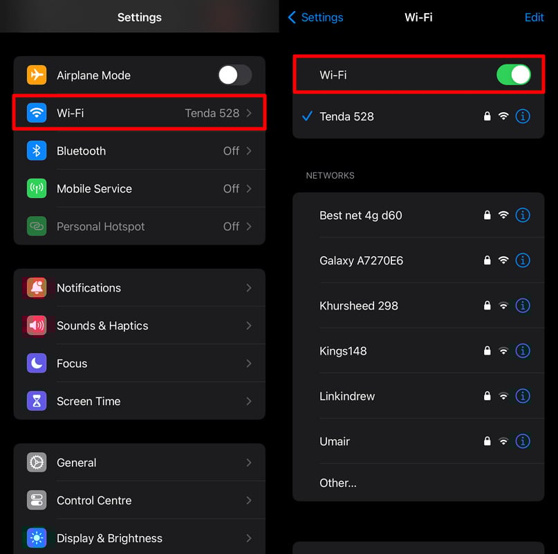 Verifique la conexión de red WiFi
