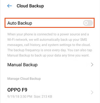 Cómo hacer una copia de seguridad de los contactos en OPPO con Oppo Cloud