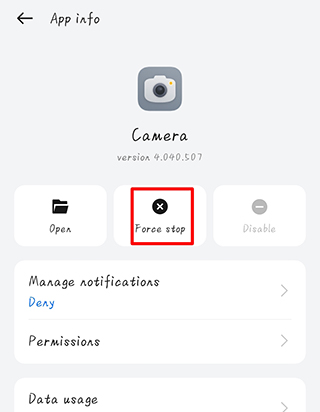 Force Stop APP OPPO