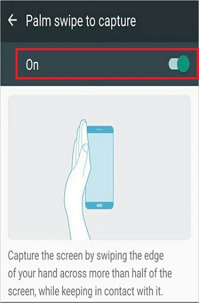 Tome capturas de pantalla en Huawei con gesto de deslizamiento de palma
